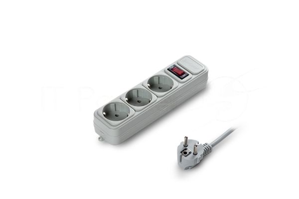 Сетевой фильтр ExeGate EX221183RUS SP-3-5G (3 розетки, 5 м, евровилка, серый)