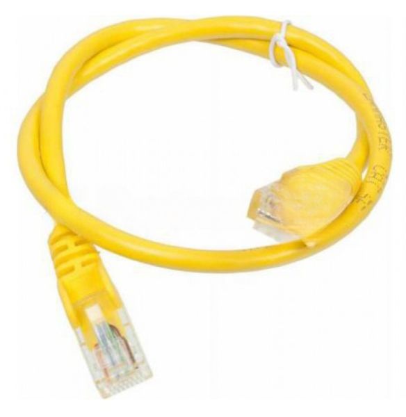 Патч-корд LANMASTER UTP TWT-45-45-0.5-YL вилка RJ-45-вилка RJ-45 cat.5е 0.5м желтый ПВХ (уп.:1шт)
