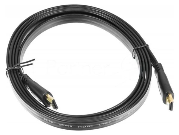 Кабель аудио-видео Buro Flat HDMI (m)/HDMI (m) 2м. черный