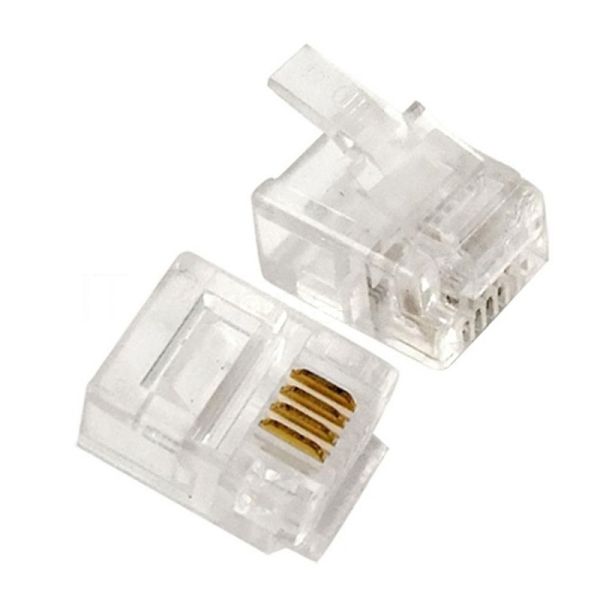 Вилка телефонная MP-6p4c/5, контакты 3m" (100 шт.) RJ-11