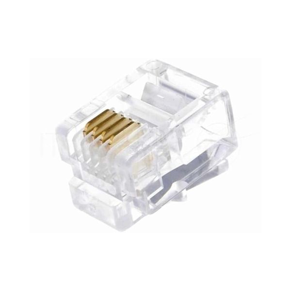 Вилка телефонная MP-4p4c, контакты 3m" (100 шт.) RJ-9