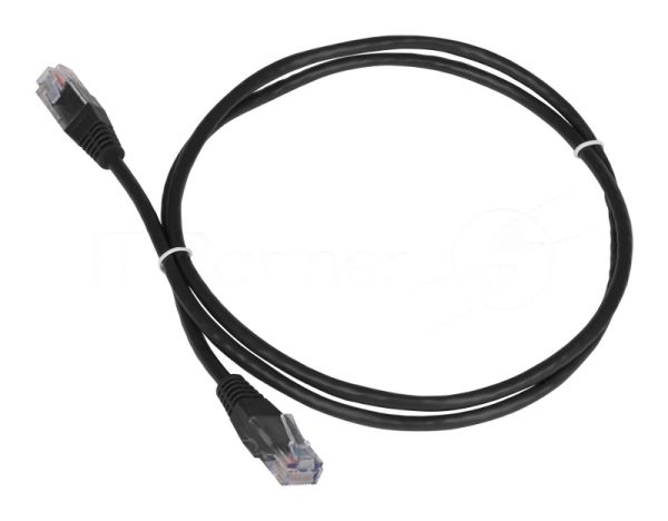 Патч-корд Lanmaster TWT UTP кат.5e, с заливными колпачками, 0.3 м, черный