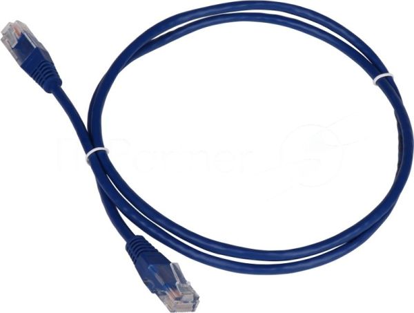 Патч-корд LANMASTER TWT UTP cat.5e, с заливными колпачками, 0.5 м, синий
