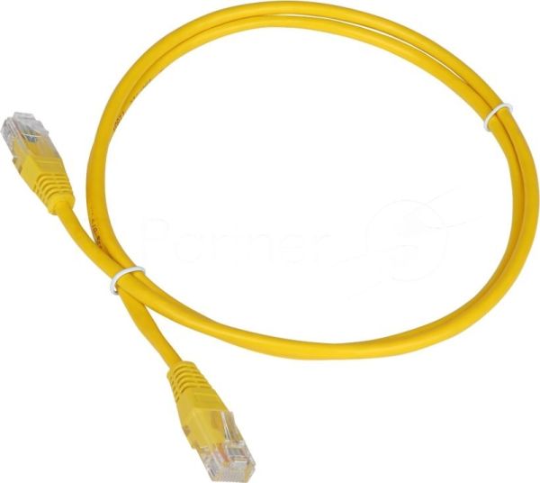 Патч-корд LANMASTER TWT UTP cat.5e, с заливными колпачками, 1.0 м, желтый