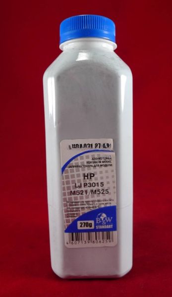 Тонер HP LJ P3015/M521/M525 (фл. 270г) B&W Standart фас. Россия