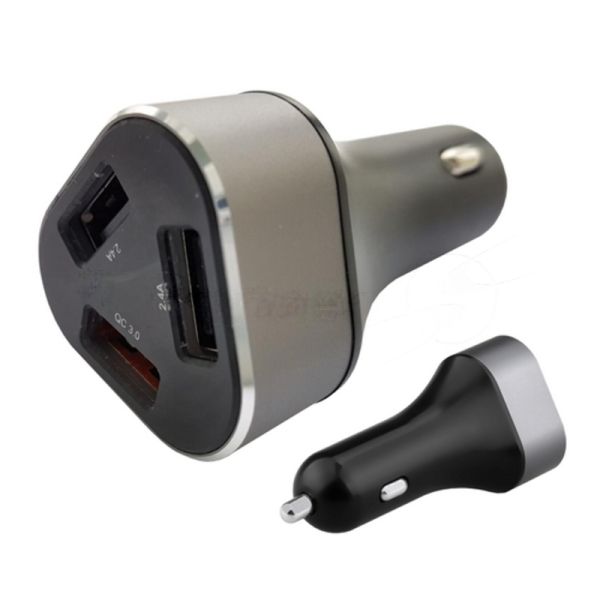 Автомобильное зарядное устройство ACD черный 23Вт, 3xUSB 1QC+2Smart, 3.6~12В, 3А RTL
