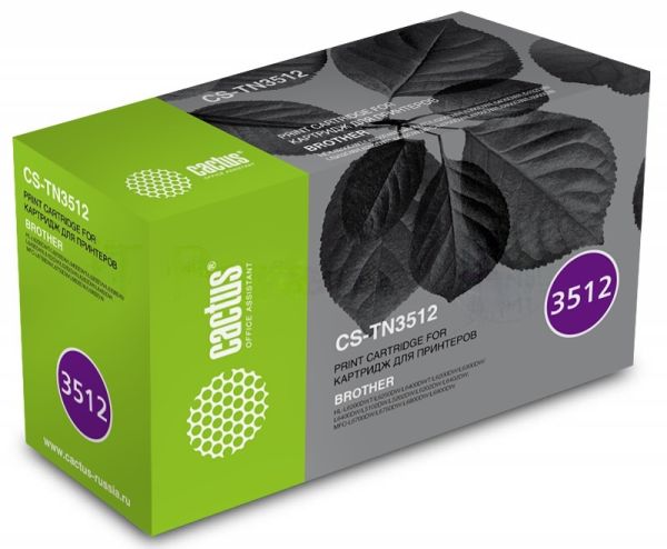 Картридж лазерный Cactus CS-TN3512 черный (12000 стр.) для Brother DCP L6600DWHL/L6250DNHL/L6300DWHL/L6400DWHL/L6400DWTMFC/L6800DWMFC/L6800DWTMFC/L6900DWMFC/L6900DWT