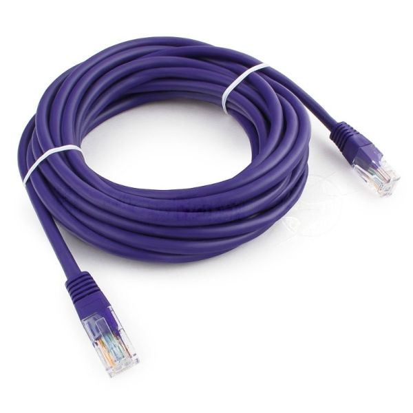 Патч-корд UTP Cablexpert cat.5e, 5м, литой, многожильный, фиолетовый