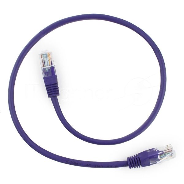 Патч-корд UTP Cablexpert cat.5e, 0.5м, литой, многожильный, фиолетовый
