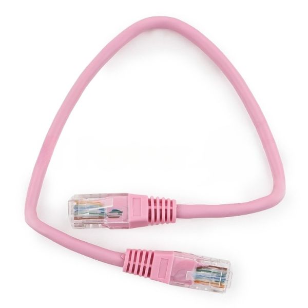 Патч-корд UTP Cablexpert cat.5e, 0.25м, литой, многожильный, розовый