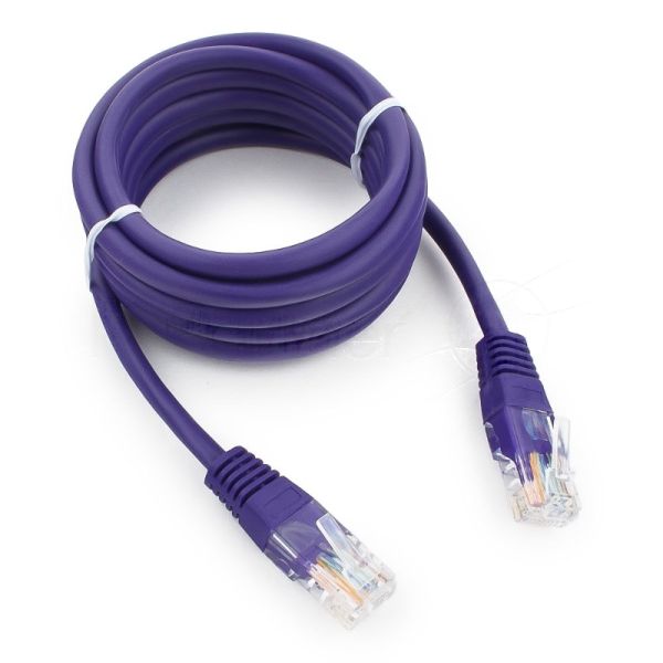 Патч-корд UTP Cablexpert cat.5e, 2м, литой, многожильный, фиолетовый
