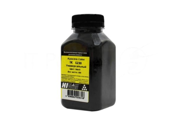 Тонер Hi-Black Универсальный для KyoceraColor TK-5230, Bk, 60 г, банка