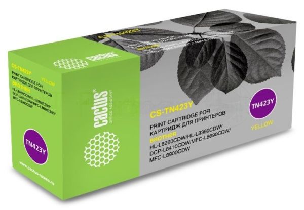 Картридж лазерный Cactus CS-TN423Y желтый (4000 стр.) для Brother DCP L8410CDW/HL L8260CDW/MFC L8690CDW