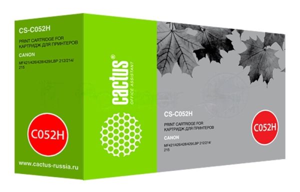 Картридж лазерный Cactus CS-C052H черный (9200 стр.) для Canon MF421/426/428/429; LBP 212/214/215