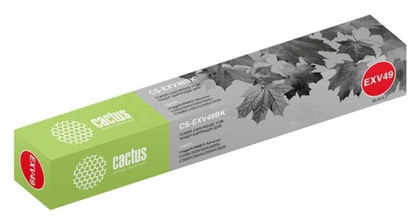 Картридж лазерный Cactus CS-EXV49BK черный (36000 стр.) для Canon IR C3320/C3320i/C3325i/C3330i/C3500/C3520i MFP/C3525i MFP/C3530i MFP