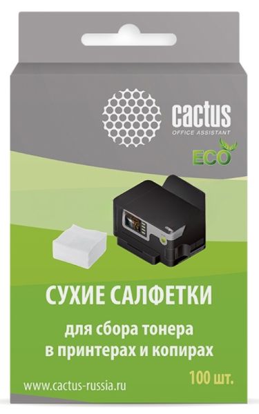 Салфетки Cactus CS-P2003E для принтеров и копиров 100 шт сухих