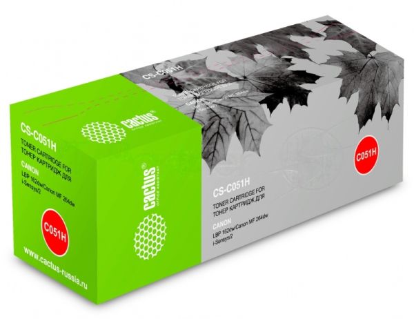 Картридж лазерный Cactus CS-C051H черный (4100 стр.) для Canon LBP 162dw/MF 264dw/267dw/269dw