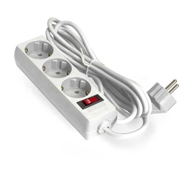 Удлинитель ExeGate EC-3-5W EX279353RUS белый, 5 м, евровилка, 3 розетки, 2200 Вт