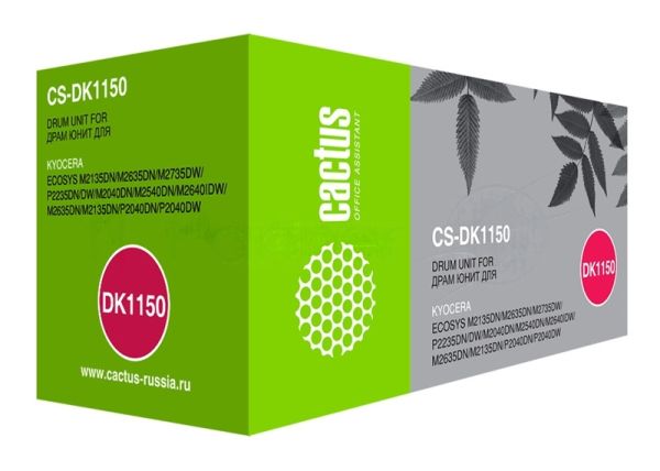 Блок фотобарабана Cactus CS-DK1150 ч/б:100000 стр. для Kyocera Mita M2040dn/M2135dn/M2540dn Kyocera