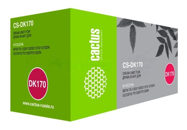 Блок фотобарабана Cactus CS-DK170 ч/б:100000 стр. для Kyocera Ecosys M2035/M2035dn/M2535 Kyocera