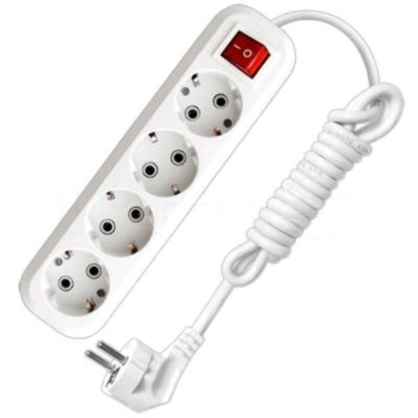 Удлинитель 4х2 м с заземл. 16А IP20 S-304 с выкл. ПВС 3х1 UNIVersal 9634419