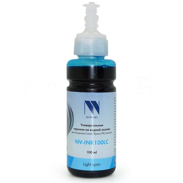 Чернила совместимые NVPrint NV-INK100U Light Cyan универсальные на водной основе для аппаратов Сanon/Epson/НР/Lexmark (100ml) (Китай)