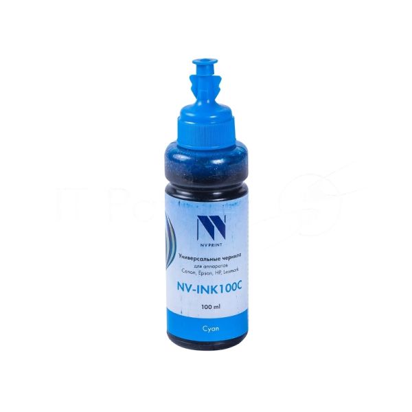 Чернила совместимые NVPrint NV-INK100U Cyan универсальные на водной основе для аппартов Сanon/Epson/НР/Lexmark (100 ml) (Китай)