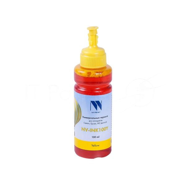 Чернила совместимые NVPrint NV-INK100U Yellow универсальные на водной основе для аппартов Сanon/Epson/НР/Lexmark (100 ml) (Китай)