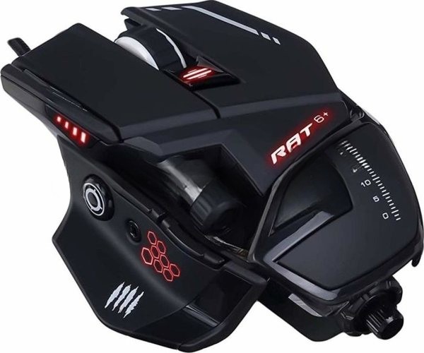 Мышь проводная Mad Catz R.A.T. 6+ черный, 12000 dpi, USB, кнопки - 11