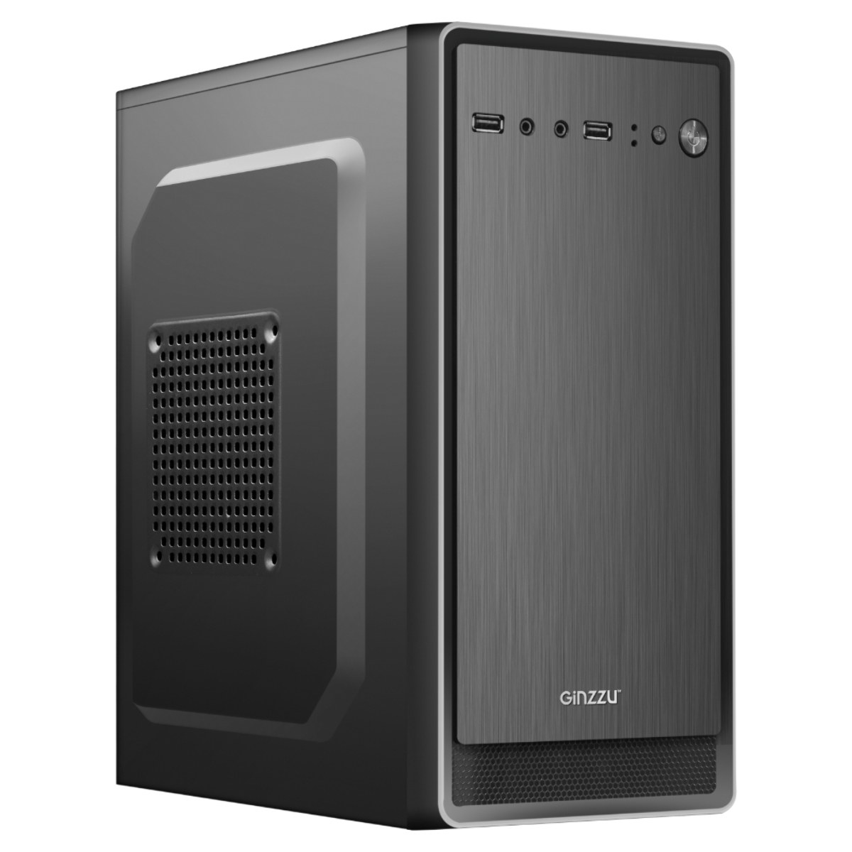 Компьютерный корпус Ginzzu B180 2хUSB 2.0,AU w/o PSU