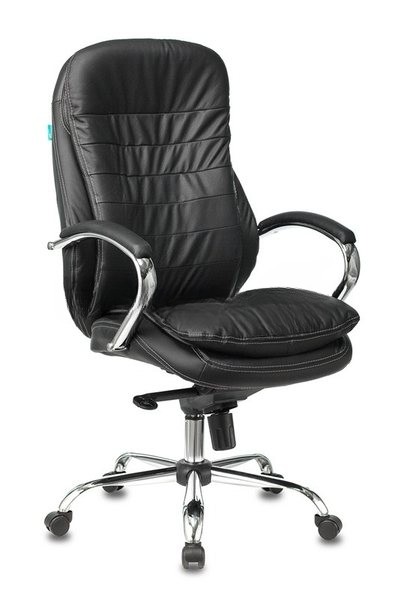 Кресло Бюрократ T-9950/BLACK черный, кожа