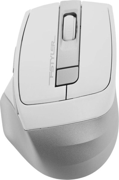 Мышь беспроводная A4Tech Fstyler FG35 серебристый/белый, 2000 dpi, радиоканал, USB, кнопки - 6