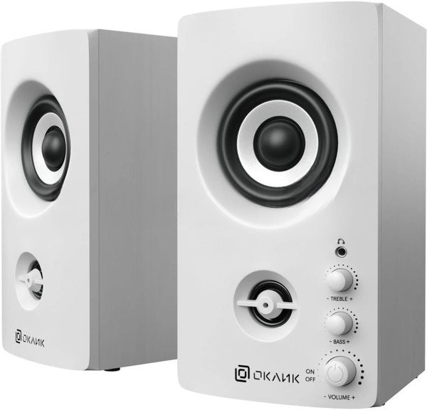 Акустическая система Oklick OK-164 2.0 белый 30Вт