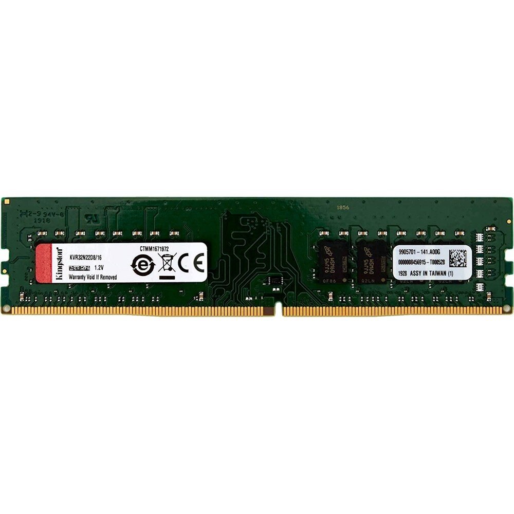 Оперативная память Kingston ValueRAM, DDR4, 32GB (1x32GB), 3200MHz, CL22, DIMM