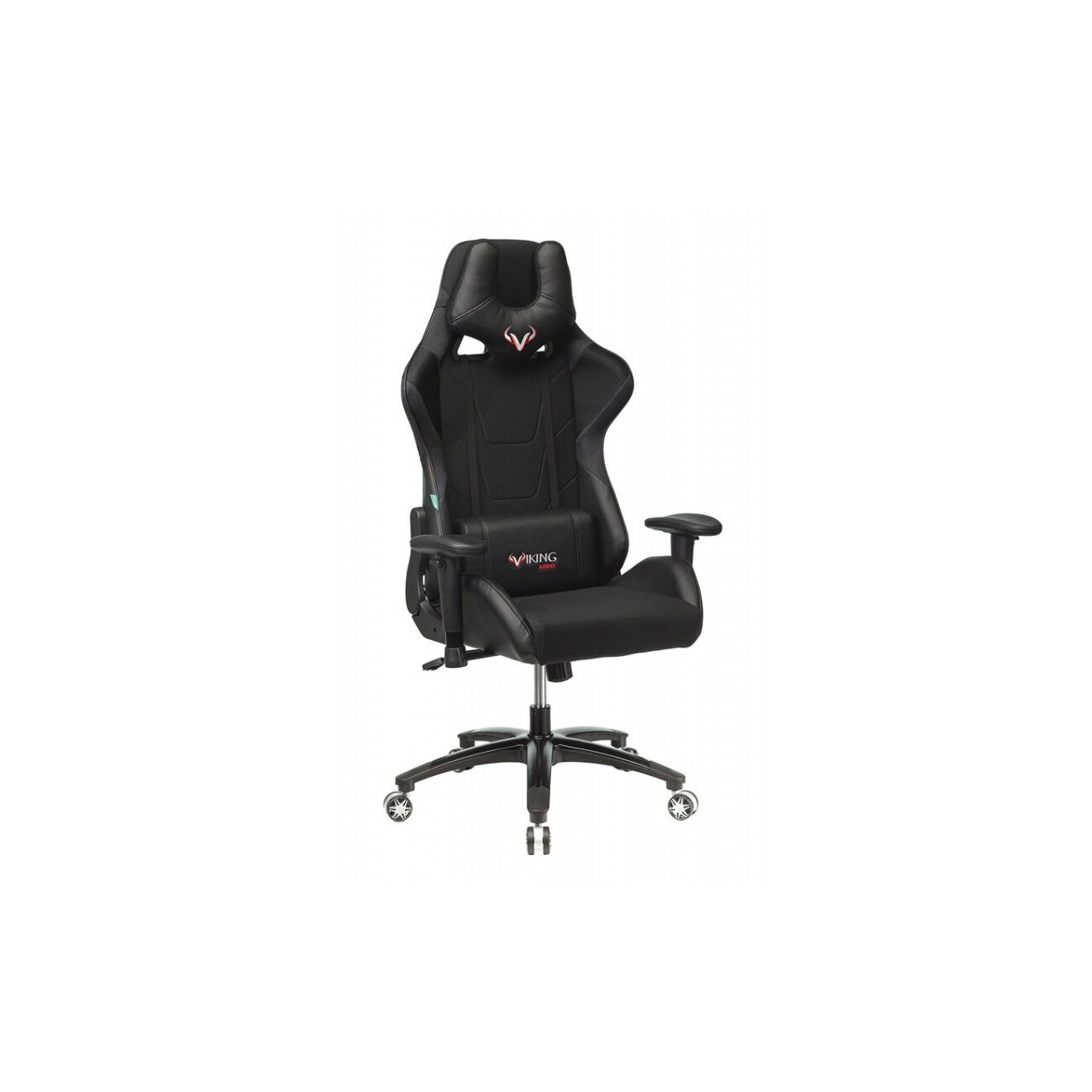 Кресло Бюрократ VIKING 4 AERO BLACK EDITION черный, экокожа, 120 кг, механизм качания