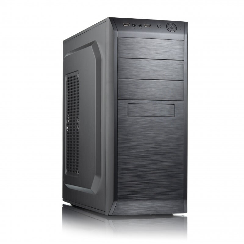 Компьютерный корпус с блоком питания 450Вт. Case Foxline FL-733, mATX, 2x5.25EXT, 2x3.5EXT, 5x3.5INT, 2xUSB 2.0, HDA, w/o FAN, w/450W ATX PSU, w/1.2m EU pwr cord