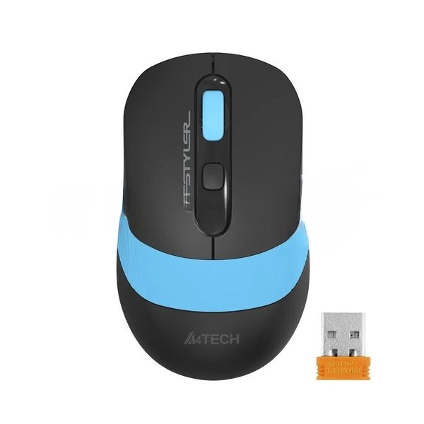 Мышь беспроводная A4Tech Fstyler FG10S черный/синий, 2000 dpi, радиоканал, USB, кнопки - 4