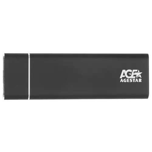 Внешний корпус AgeStar M.2 USB 3.0 NGFF (B-key) AgeStar 3UBNF5C алюминий, черный/серебристый