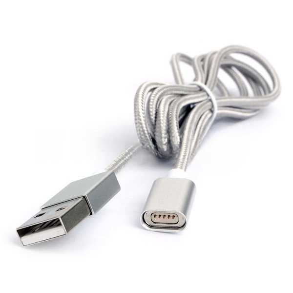 Кабель магнитный USB2.0 Cablexpert CC-USB2-AMMg-1M, для адаптеров TypeC - microBM 5P - iPhone lightning, 1м, алюминиевые разъемы (адаптеры в комплектацию не входят)