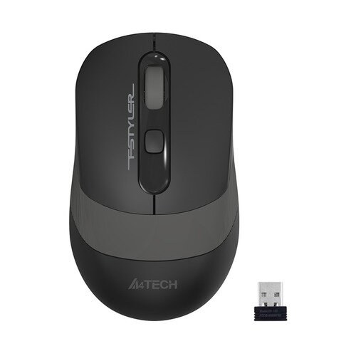 Мышь беспроводная A4Tech Fstyler FG10S черный/серый, 2000 dpi, USB, радиоканал, кнопки - 4