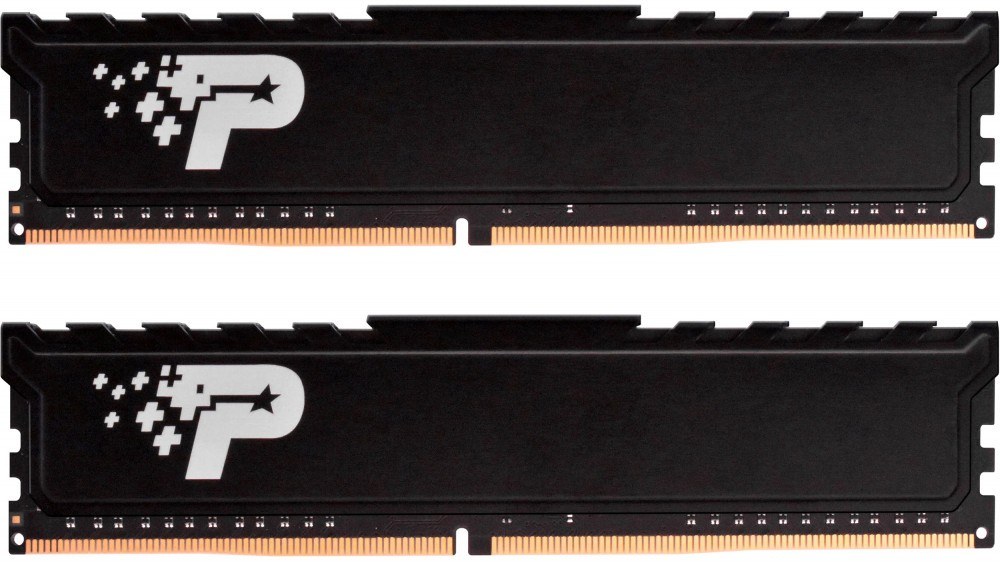 Оперативная память Patriot Signature Premium, DDR4, 16GB (2x8 GB), 2666 MHz, CL19, DIMM, радиатор, черный