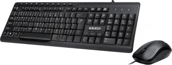 Комплект клавиатура+мышь Gigabyte GK-KM6300 проводной, USB, 1000 DPI, чёрный
