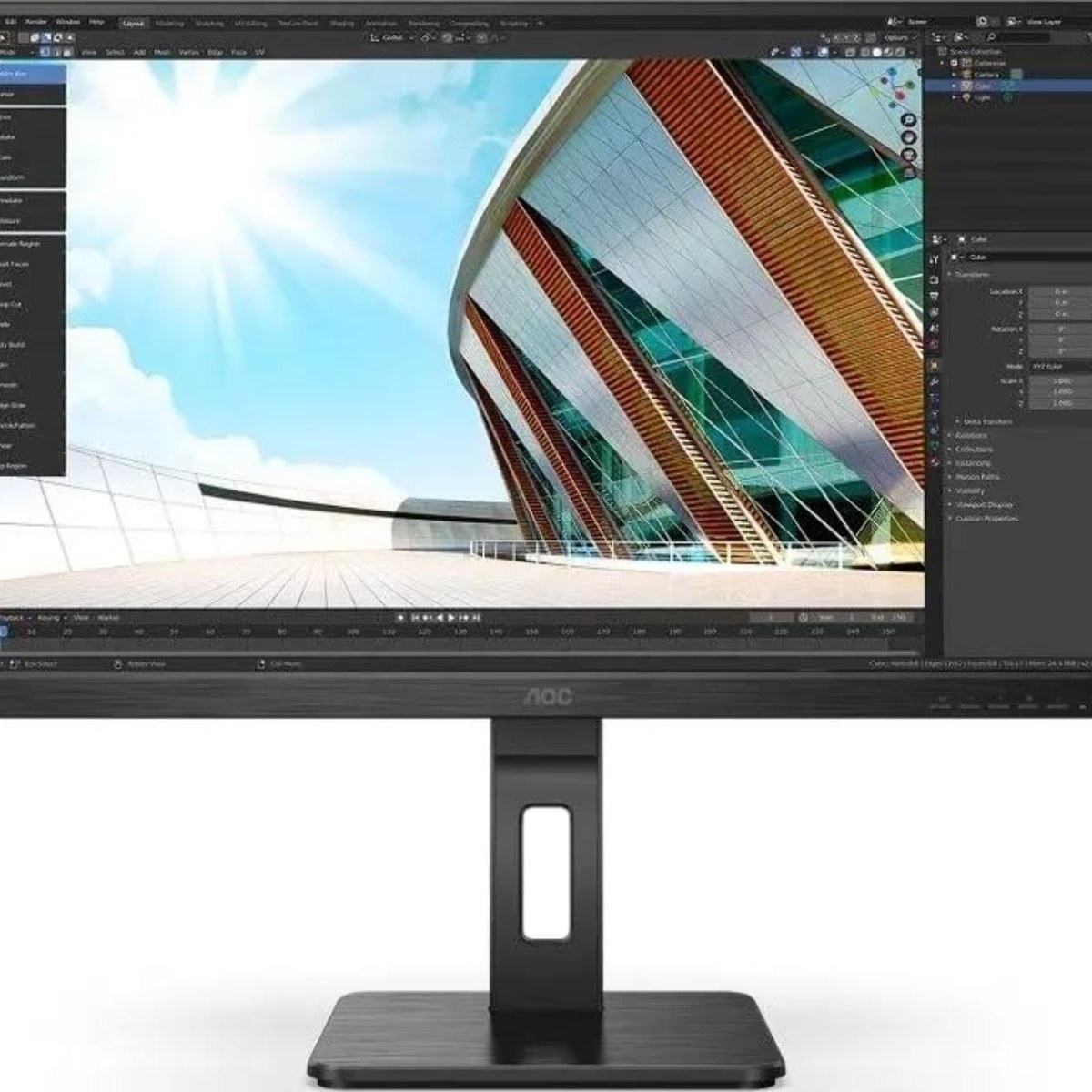 Монитор 27" AOC 27P2Q IPS 1920x1080, 75 Гц, 4 мс, 16:9, 250 кд/м2, 1хDVI, 1хDP, 1xHDMI, 1xVGA, 1x3.5 мм, черный