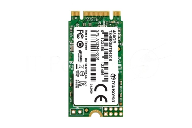 Накопитель SSD Transcend MTS420, 480GB, M.2, SATA III, R/W 530/480