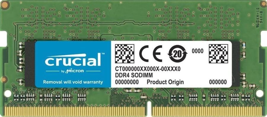 Оперативная память Crucial Premier, DDR4, 32GB (1x32GB), 3200 MHz, CL22, SO-DIMM