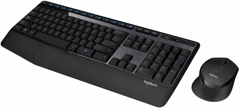 Комплект клавиатура+мышь Logitech MK345 беспроводной, USB, 1000 DPI, чёрный/серый