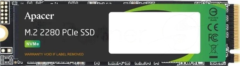 Накопитель SSD Apacer AS2280P4, 512Gb, M.2 2280, PCIe 3.0 x4, NVMe, R/W 2100/1500