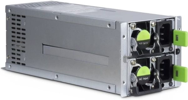 Серверный блок питания ASPower R2A-DV1200-N, 1200Вт, 80+ Gold, 40мм, 2U, серебристый