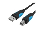 Кабель Vention USB 2.0 AM/BM - 3 м. черный VAS-A16-B300
