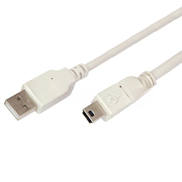 Кабель Rexant mini USB (male) штекер - USB-A (male) штекер, 3 м, серый (PE пакет)